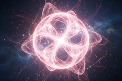 pink nd white energy sphere